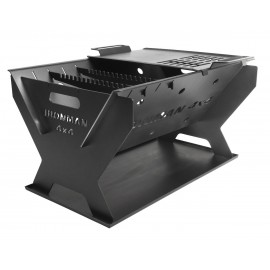 Vatra de foc pliabila cu gratar, plita si suport cratita 