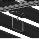 1 buc sistem fixare portbgaj plat pe bare transversale (necesar 4 buc)