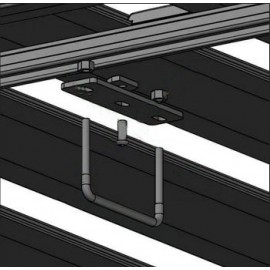 1 buc sistem fixare portbgaj plat pe bare transversale (necesar 4 buc)